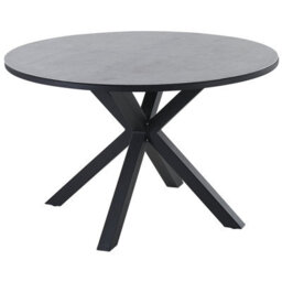 Beliani Garden Dining Set 4 Seater Maletto/grosseto Grey/ Black Pe Rattan Marble Effect - thumbnail 4