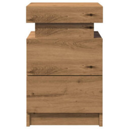 Berkfield Bedside Cabinets With Led 2 Pcs Artisian Oak 35X39X55 Cm Engineered Wood - thumbnail 7