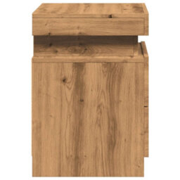Berkfield Bedside Cabinets With Led 2 Pcs Artisian Oak 35X39X55 Cm Engineered Wood - thumbnail 8