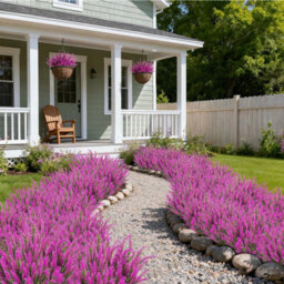 Amorly 32Pcs Rose Pink Artificial Lavender Flowers Outdoor Uv Resistant Fake Flowers No Fade Faux Plastic Plants Window Box Decorating - thumbnail 6
