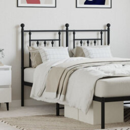 Berkfield Metal Headboard Black 120 Cm - thumbnail 1