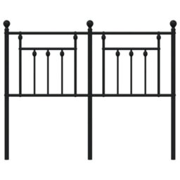 Berkfield Metal Headboard Black 120 Cm - thumbnail 4