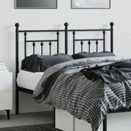 Berkfield Metal Headboard Black 120 Cm - thumbnail 3
