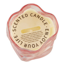 Living And Home Eco-Friendly Natural Relaxing Osmanthus Scented Soy Wax Candle In Twisted Pink Glass Jar - thumbnail 6