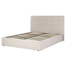Beliani Ottoman Bed Fabric Lorient 160 X 200 Cm (Eu King Size) Beige - thumbnail 5