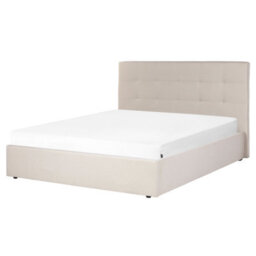 Beliani Ottoman Bed Fabric Lorient 160 X 200 Cm (Eu King Size) Beige - thumbnail 4