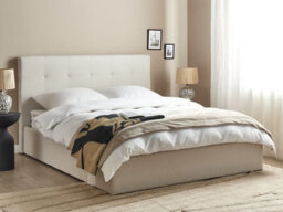 Beliani Ottoman Bed Fabric Lorient 160 X 200 Cm (Eu King Size) Beige - thumbnail 2