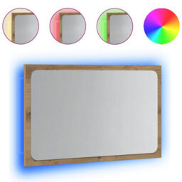 Walplus Bathroom Mirror With Led Light Artisan Oak 60X8.5X38 Cm - thumbnail 2