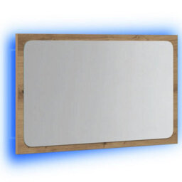 Walplus Bathroom Mirror With Led Light Artisan Oak 60X8.5X38 Cm - thumbnail 3