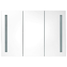 Berkfield Led Bathroom Mirror Cabinet 89X14X62 Cm Oak - thumbnail 3