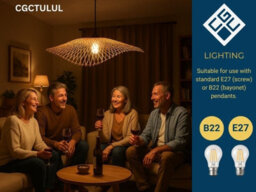 CGC Lighting Cgc Tulul Large 56 Cm Bamboo Lamp Shade Easy Fit Lampshade - thumbnail 5
