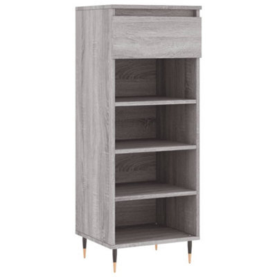 Berkfield Modern Shoe Cabinet Grey Sonoma 40X36X105 Cm Engineered Wood