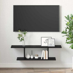 Berkfield Tv Cabinet Black 103 X 30 X 26.5 Cm Engineered Wood - thumbnail 4
