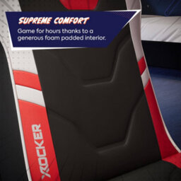 X Rocker Shadow 2.0 Audio Floor Rocker Gaming Chair For Kids - Red And Black - thumbnail 4