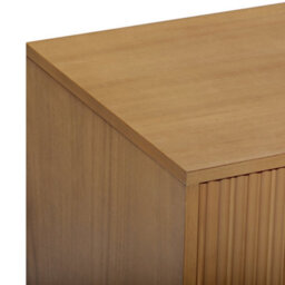 Teamson Home Tremolo Wooden Sideboard 3 Fluted Push-Open Drawers 2 Doors, Natural - thumbnail 9