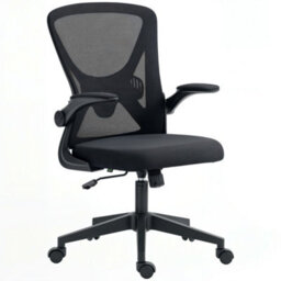 Vinsetto Mesh Office Chair Computer Chair With Swivel Wheels, Black - thumbnail 2