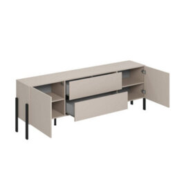 Arte Modern Yukon 40 Tv Cabinet 2040mm In Cashmere - Sleek Media Storage H700mm D400mm - thumbnail 2