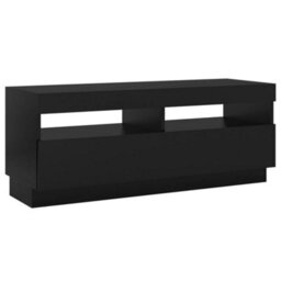 Berkfield Tv Cabinet With Led Lights Black 100X35X40 Cm - thumbnail 8