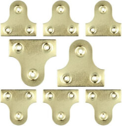 SISI UK Brass Picture Hanging Plates 25mm Plain Mirror Glass Frame Hanging Fixing Plates Frame Hanger Bracket Photo Frame Mirror Canvasx10 - thumbnail 1
