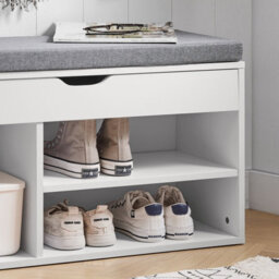 Sobuy Fsr45-Hg, Shoe Storage Cabinet Shoe Rack Shoe Bench With Lift Up Bench Top And Seat Cushion, Grey,w80Xd30Xh47.5 - thumbnail 7