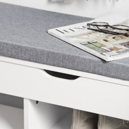 Sobuy Fsr45-Hg, Shoe Storage Cabinet Shoe Rack Shoe Bench With Lift Up Bench Top And Seat Cushion, Grey,w80Xd30Xh47.5 - thumbnail 5