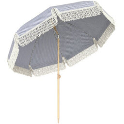 Outsunny 1.7 M Beach Umbrella, Adjustable Height Portable Parasol, Blue - thumbnail 2