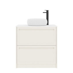 Royal Bathrooms Royal Bathroom Elmore 800mm Classic White Freestanding Bathroom Vanity Unit 2 Drawer Plain White Worktop With Milan Basin - thumbnail 7
