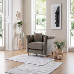 Sofas Express Carlton Mushroom Brown Velvet Armchair - thumbnail 2