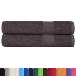 Berkfield Durable Sauna Towels 2 Pcs Anthracite 80X200 Cm 360 Gsm 100% Cotton