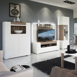 Furniture To Go Toronto Tall Narrow Glazed Display Cabinet With Internal Shelves (Inc. Plexi Lighting) - thumbnail 5