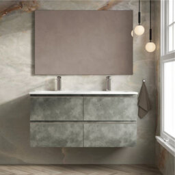 Banyetti Vatilla 1200mm Wall Hung Vanity Unit With Lira Basin - Cemento Grey - thumbnail 1