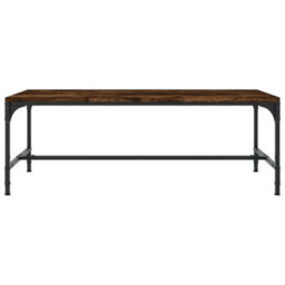 Berkfield Industrial Coffee Table Smoked Oak 100X50X35 Cm Engineered Wood - thumbnail 4