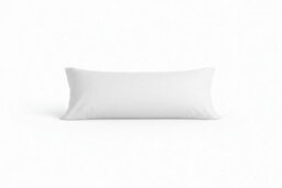 Bolster Support Pillow Pillowcase Plain Dyed Pillow Linen Easy Care White - Double 4Ft6 - thumbnail 2