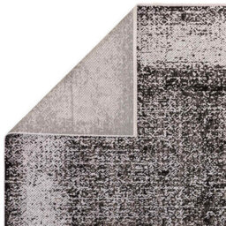 Silver Black Abstract Bordered Modern Rug Easy To Clean Living Room And Bedroom-120Cm X 170Cm - thumbnail 2