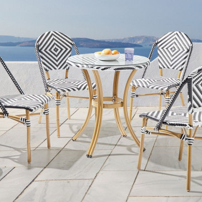 Wyld And Coco Verandalux 70Cm Round Bistro Table, Pe Rattan Top - image 1