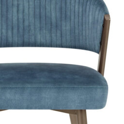 Atlantic Lusso Dining Chair Blue Velvet & Gold Legs - thumbnail 6