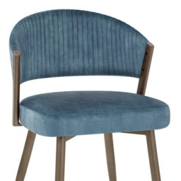 Atlantic Lusso Dining Chair Blue Velvet & Gold Legs - thumbnail 5