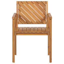 Beliani Set Of 4 Garden Chairs Baratti Acacia Wood Brown - thumbnail 6