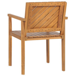 Beliani Set Of 4 Garden Chairs Baratti Acacia Wood Brown - thumbnail 7