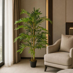 Leaf 120Cm (4Ft) Artificial Bamboo Plants Trees - Natural Green - thumbnail 5