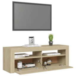 Vidaxl Tv Cabinet With Led Lights Sonoma Oak 120X35X40 Cm - thumbnail 7