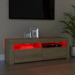 Vidaxl Tv Cabinet With Led Lights Sonoma Oak 120X35X40 Cm - thumbnail 5