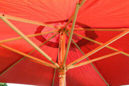 Garden Market Place The Garden Marketplace Premium 3M Hardwood Garden Parasol Umbrella Terracotta - thumbnail 4
