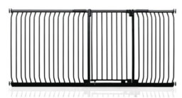 Safetots Extra Tall Elite Safety Gate, 225Cm - 234Cm, Matt Black, Extra Tall 96.8Cm In Height, Pressure Fit Stair Gate - thumbnail 1