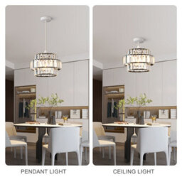 Harper Living Easy Fit Pendant Shade, Matt Black Ceiling Light Shade With Diameter 27Cm - Modern Lamp Shades - thumbnail 5