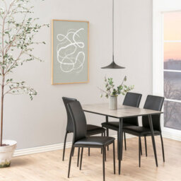 Furniture To Go Wilma Dining Table With White Oak Top & Black Legs - thumbnail 3