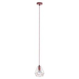 Orsina Pink Metal Wire Pendant Light With Cage Shade, Thin Wire Hanging Light For Ceiling, Decorative Pendant Light - thumbnail 4