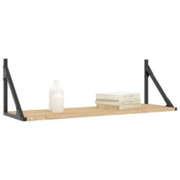 Walplus Wall Shelves 2 Pcs Sonoma Oak 80X25X25.5 Cm Engineered Wood - thumbnail 3