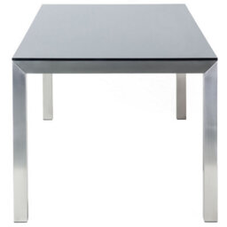 Beliani Garden Dining Table Grosseto 180 Cm 90 Cm Tempered Glass Black - thumbnail 6