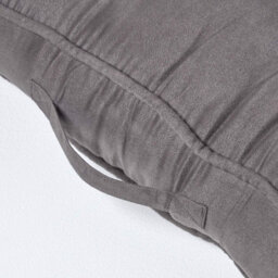 Homescapes Taupe Grey Faux Suede Armchair Booster Cushion - thumbnail 6